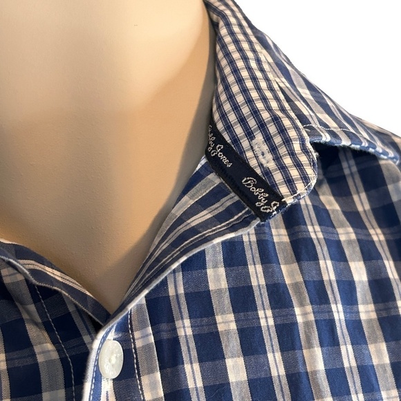 Bobby Jones Shirt Button Up Blue Plaid Long Sleeve 100% Cotton Versatile As New - Picture 10 of 16